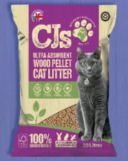 Wood pellet cat litter
