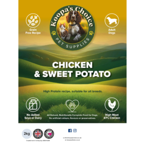 Chicken & Sweet Potato label