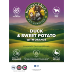 Duck, sweet potato and orange label